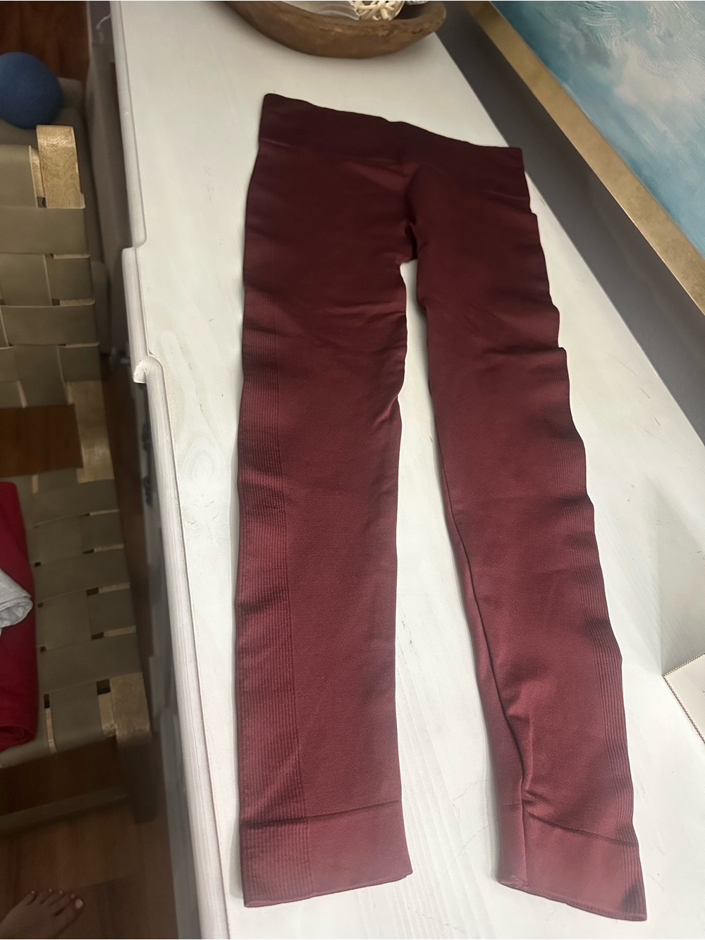 Seamless Burgundy Leggings